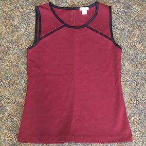 J. Crew Sleeveless Maroon Top